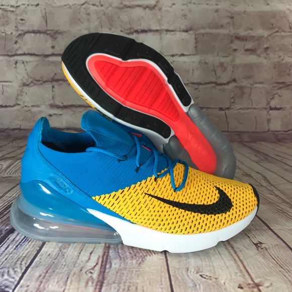 air max 270 flyknit blue yellow